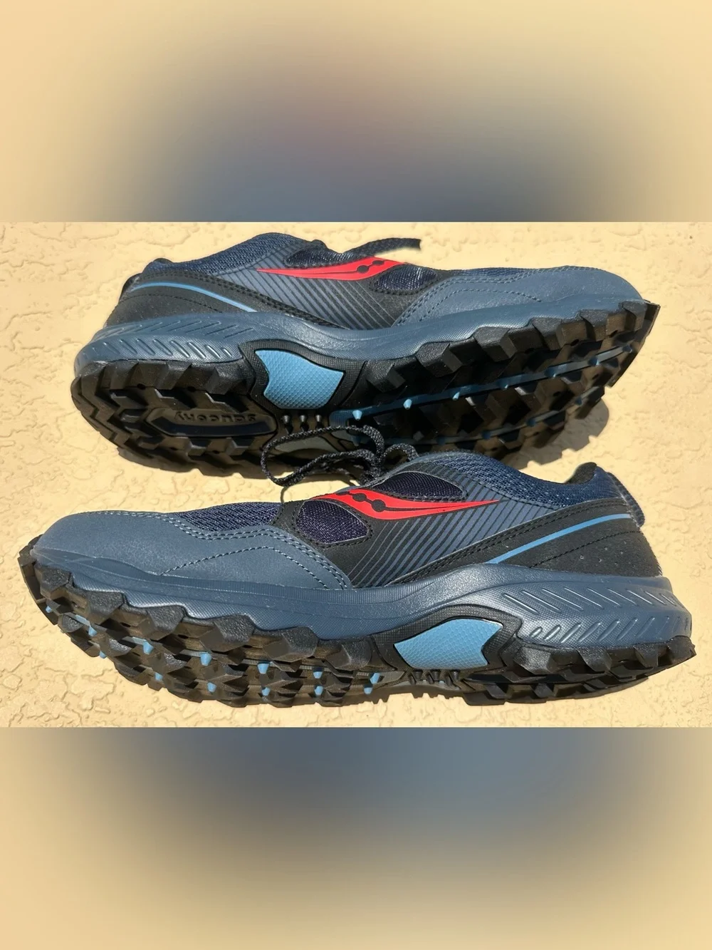 Saucony Excursion TR16 Blue Black Trail Running Shoes Men’s Size 11 Wide in VGC
